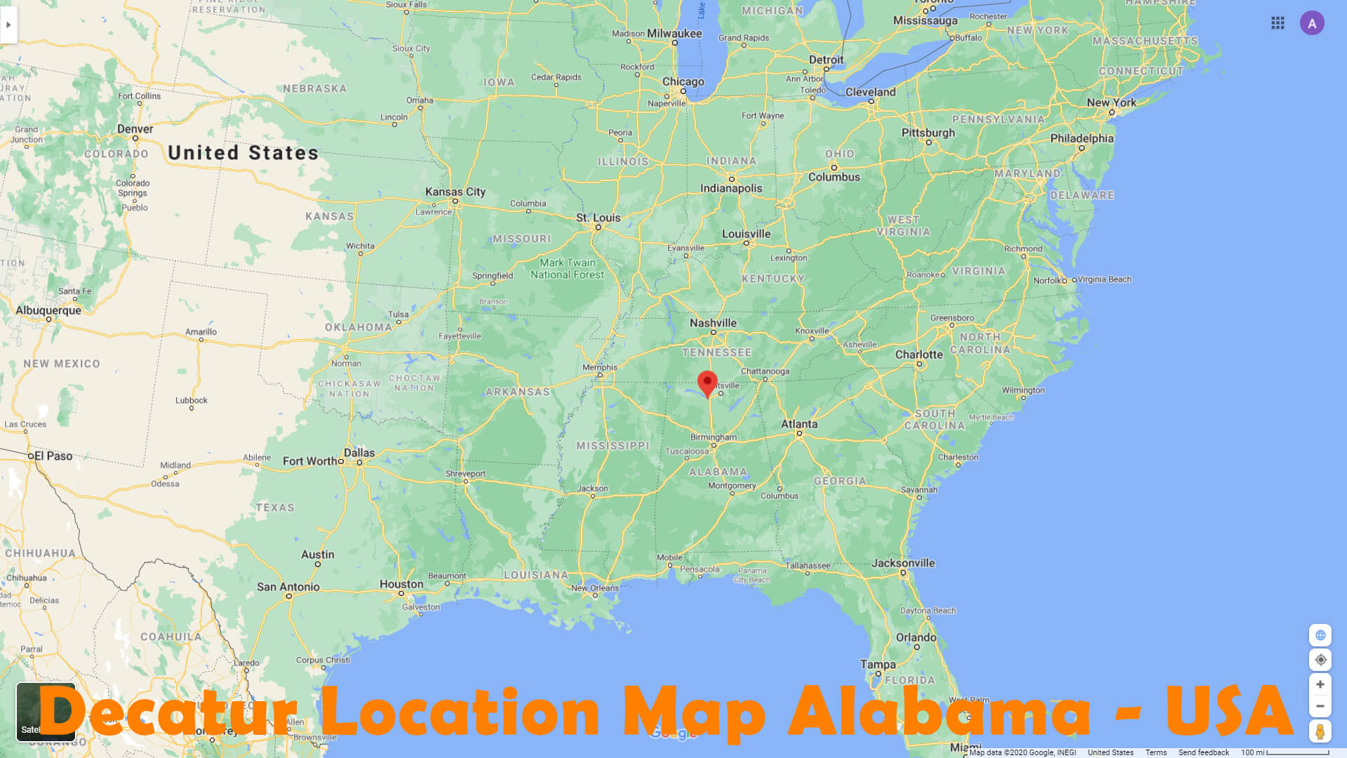 Decatur Alabama Map Decatur Location Map Alabama USA 
